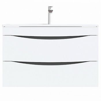 Тумба с раковиной Iddis Cloud 80 подвесная Белая — фото 1, Тумбы с раковиной