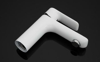 Смеситель для раковины Gappo G48 G1048 Белый Хром — фото 5, Смесители для раковины