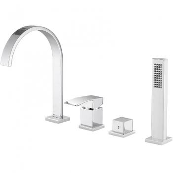 Смеситель на борт ванны Abber Wasserfall AF8613 Хром — фото 1, Смесители на борт ванны