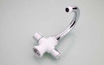 Смеситель для раковины Gappo G49 G1049 Белый Хром — фото 5, Смесители для раковины