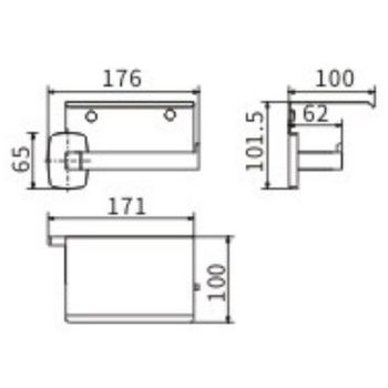 Держатель туалетной бумаги CeramaLux Cube 12607B Хром — фото 2, Держатели туалетной бумаги