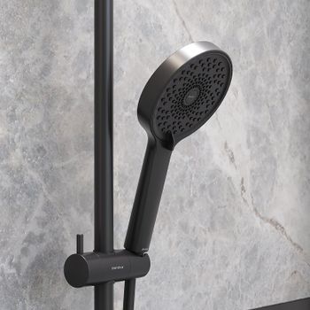 Душевая система Damixa Apollo 947730300 Черная матовая — фото 6, Душевые стойки