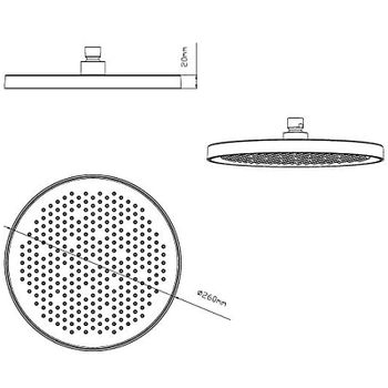 Верхний душ Vincea VSHD-42CGM Вороненая сталь — фото 2, Верхние души