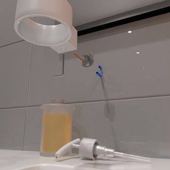 Дозатор для жидкого мыла Altasan Лотос ЛТ80БМ Белый матовый — фото 4, Дозаторы