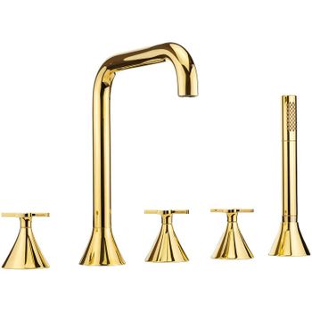 Смеситель на борт ванны Migliore Sirius 28172 Золото — фото 2, Смесители на борт ванны