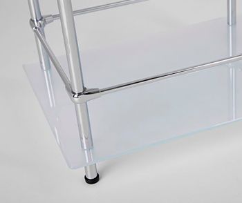 Стеклянная полка WasserKRAFT K-4033 Хром — фото 5, Полки для ванной и душа