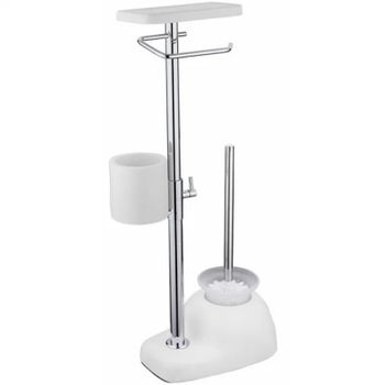 Напольная стойка Gappo G902 Хром Белый — фото 1, Стойки - набор держателей