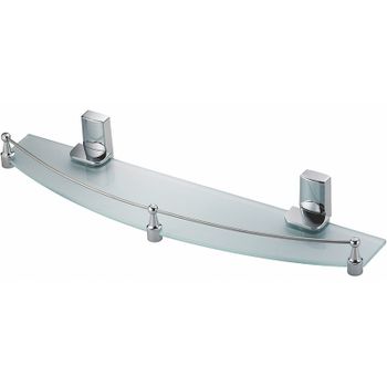Стеклянная полка WasserKRAFT Leine K-5044 Хром — фото 1, Полки для ванной и душа