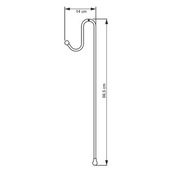 Держатель для навесных полок WasserKRAFT K-1122 Хром — фото 4, Прочие аксессуары и комплектующие