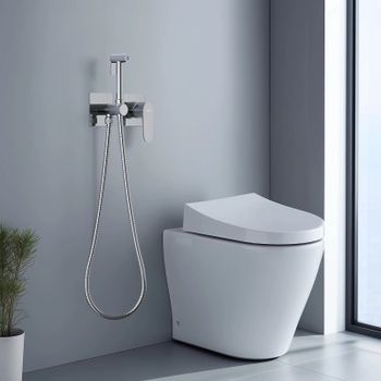 Гигиенический душ со смесителем Aquatek Оберон AQ1220CR Хром — фото 2, Гигиенические души