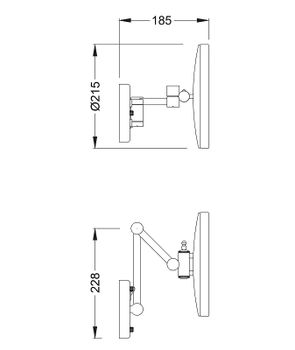 Косметическое зеркало Timo Saona 13074/00 с подсветкой Хром — фото 4, Косметические зеркала