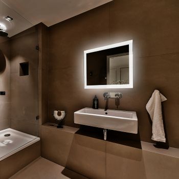 Зеркало Abber See 80 AG6107S-0.8 с подсветкой с сенсорным выключателем и диммером — фото 2, Зеркала в ванную комнату