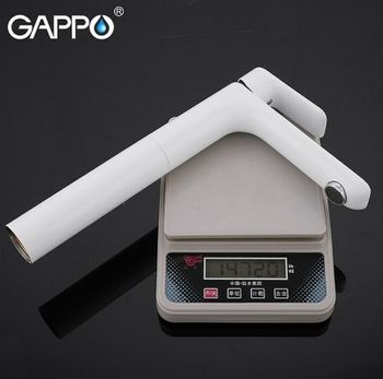 Смеситель для раковины Gappo G1048-2 Белый Хром — фото 12, Смесители для раковины
