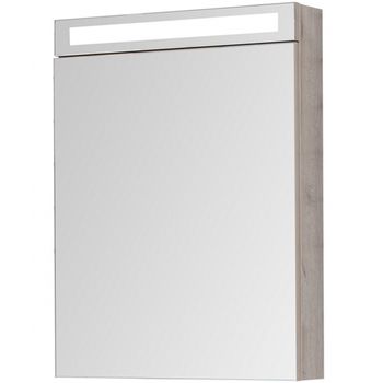 Зеркальный шкаф Dreja Max 60 77.9006D с подсветкой Дуб Кантри — фото 1, Зеркальные шкафы в ванную