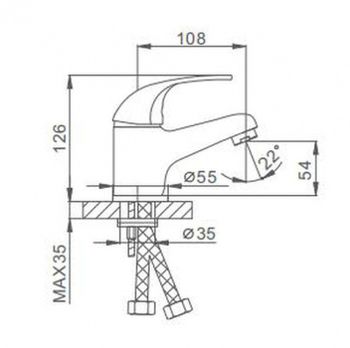 Смеситель для раковины Frap H02 F1002-B Хром — фото 2, Смесители для раковины