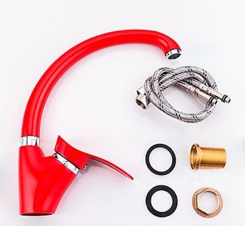 Смеситель для кухни Frap F4101-13 Красный — фото 8, Смесители для кухни