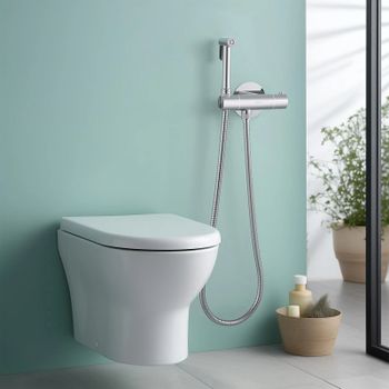 Гигиенический душ со смесителем Aquatek Оберон AQ1027CR с термостатом Хром — фото 4, Гигиенические души