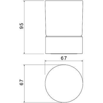 Стакан для зубных щеток Aquatek Лира AQ4428CR Хром — фото 2, Стаканы для зубных щеток