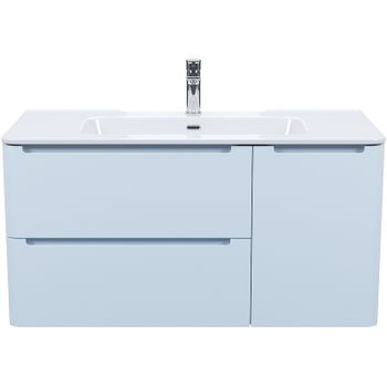 Тумба с раковиной Iddis Edifice 100 EDI10B0i95K подвесная Голубая — фото 1, Тумбы с раковиной