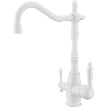 Смеситель для кухни ZorG Sanitary ZR 312 YF-33-WHITE Белый — фото 1, Смесители для кухни