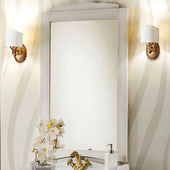 Зеркало Cezares Lorenzo 65 LOR70/03.03 Bianco Patinato — фото 1, Зеркала в ванную комнату