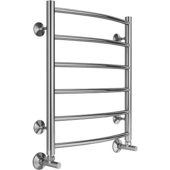 Водяной полотенцесушитель Terminus Классик П6 500x600 4670078530226 Хром, нижнее подключение, G 1/2" ВР — фото 1, Водяные полотенцесушители