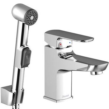 Смеситель для раковины Ravak BM 011.00 X070076 с гигиеническим душем Хром — фото 1, Смесители для раковины