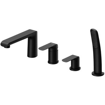 Смеситель на борт ванны Ravak Flat FL 026.20 X070176 Черный матовый — фото 1, Смесители на борт ванны