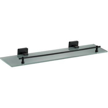 Стеклянная полка Haiba HB8907 Черная матовая — фото 1, Полки для ванной и душа