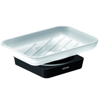 Мыльница Sonia S6 black 166459 Черная матовая — фото 1, Мыльницы