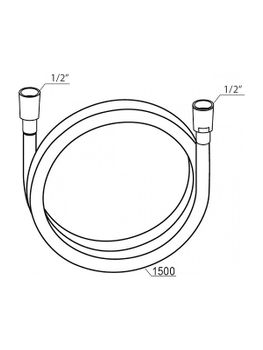 Душевой шланг Reitano Rubinetteria Accessories FLE6PVCMB Черный матовый — фото 2, Душевые шланги
