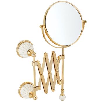 Косметическое зеркало Migliore Olivia 17521 Золото Белое — фото 1, Косметические зеркала