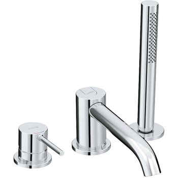 Смеситель на борт ванны Kludi Bozz 384480576 Хром — фото 1, Смесители на борт ванны