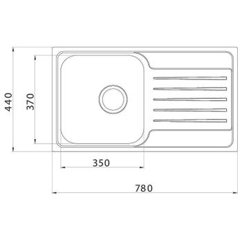 Кухонная мойка Iddis Sound 78 SND78SDi77 Сатин — фото 3, Кухонные мойки