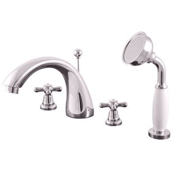 Смеситель на борт ванны Rav Slezak Morava retro MK169.5S Хром — фото 1, Смесители на борт ванны