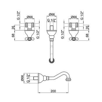 Смеситель для раковины Webert Ottocento OT750404015 Хром — фото 2, Смесители для раковины