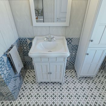 Тумба под раковину Caprigo Borgo 60 33410-B231 Белая матовая — фото 2, Тумбы под раковину