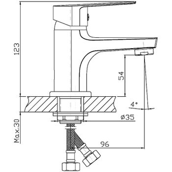 Смеситель для раковины Orange Loop M26-021RG Розовое золото — фото 4, Смесители для раковины