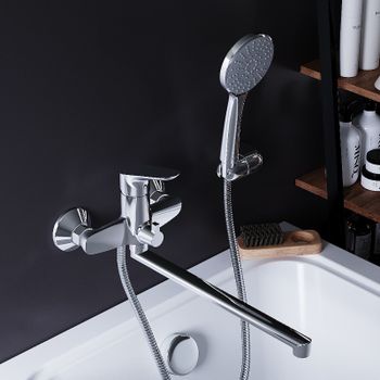 Смеситель для ванны Damixa Jupiter 779500001 универсальный Хром — фото 7, Смеситель для ванны