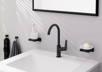 Товар: Смеситель для раковины Hansgrohe Logis 71130670 Черный матовый - фото 2 Смеситель для раковины Hansgrohe Logis 71130670 Черный матовый — фото 2, Смесители для раковины