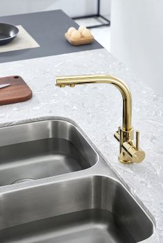 Смеситель для кухни Paulmark Essen Es213011-G Золото — фото 7, Смесители для кухни