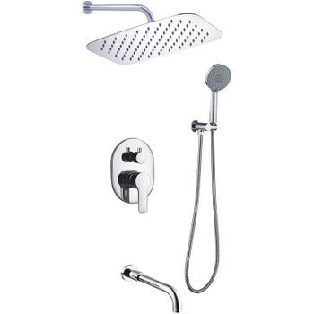 Душевая система Berges Ventas 3O 073009 Хром сильвер — фото 1, Встраиваемые душевые комплекты