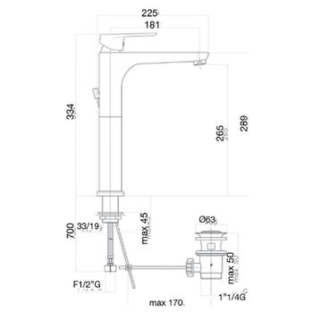 Смеситель для раковины Webert Sax Evolution SE830402015 Хром — фото 2, Смесители для раковины