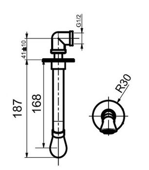Излив для смесителя Webert Opera AC0983065 Бронза — фото 2, Изливы