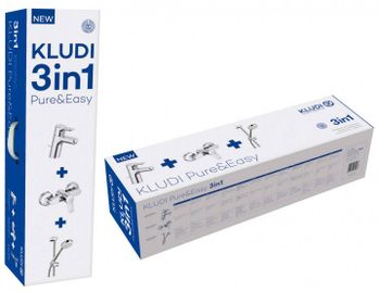 Комплект смесителей Kludi Pure Easy 378450565 Хром — фото 5, Готовые комплекты для ванной комнаты