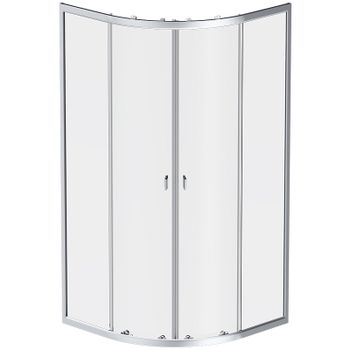 Душевой уголок AM.PM X-Joy Twin Slide 90х90 W88G-205-090MT64 профиль Хром матовый стекло прозрачное — фото 3, Душевые уголки четверть круга