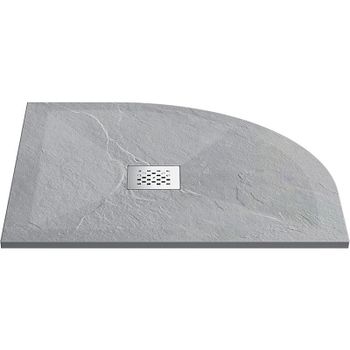 Душевой поддон из искусственного камня Vincea 90x90 VST-4SQ9090G+Vsph-D132 Серый — фото 2, Душевые поддоны из искусственного камня