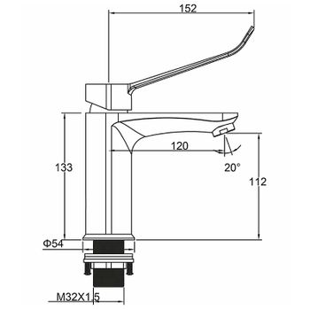 Смеситель для раковины Gappo G21-6 G1021-6 Черный матовый — фото 19, Смесители для раковины