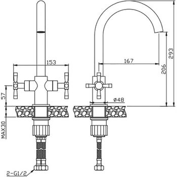 Смеситель для кухни Orange Mia M34-821Ni Никель — фото 8, Смесители для кухни