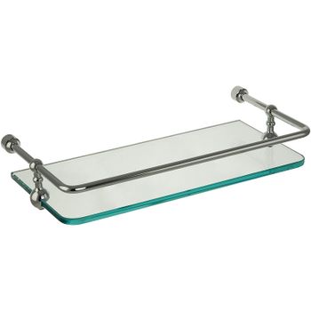 Стеклянная полка Migliore Complementi 21999 Хром — фото 1, Полки для ванной и душа
